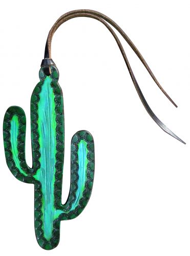 Showman Hand painted cactus tie on saddle accessory